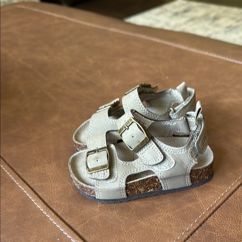 Carter's Tan Sandals with Adjustable Straps and Durable Sole